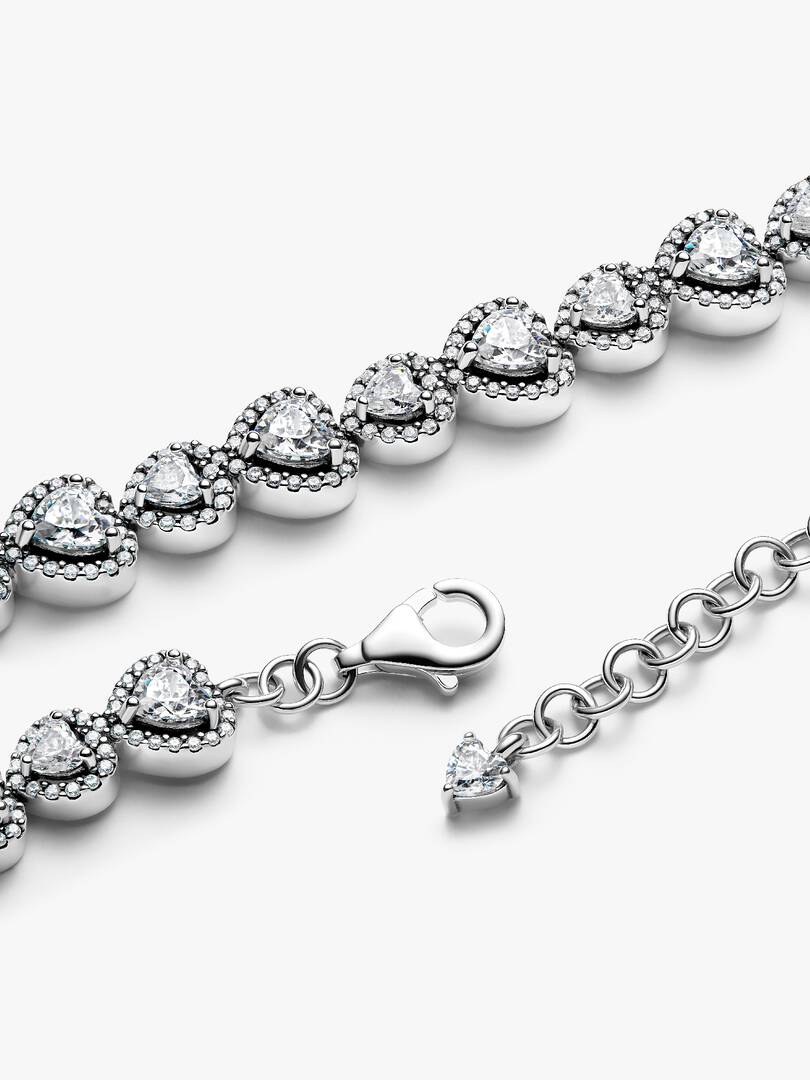 Halo Hearts Bracelet Sterling silver