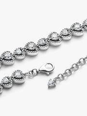 Halo Hearts Bracelet Sterling silver