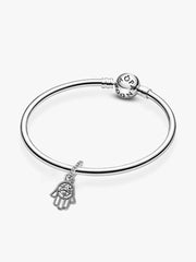 Protective Hamsa Hand Dangle Charm Sterling silver