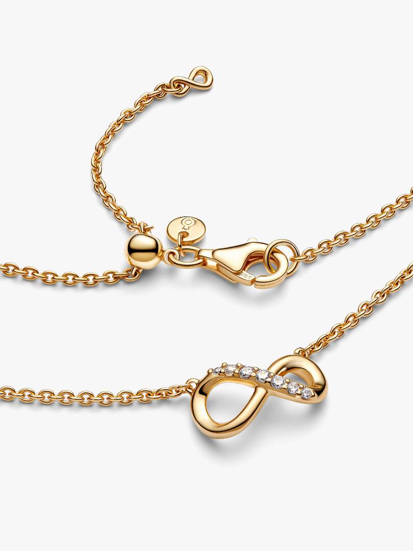 Sparkling Infinity Collier Necklace 14k gold plating
