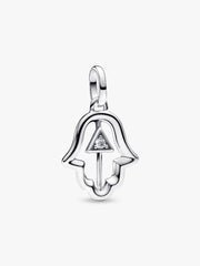 FINAL SALE - Hamsa Hand Medallion Charm Sterling silver