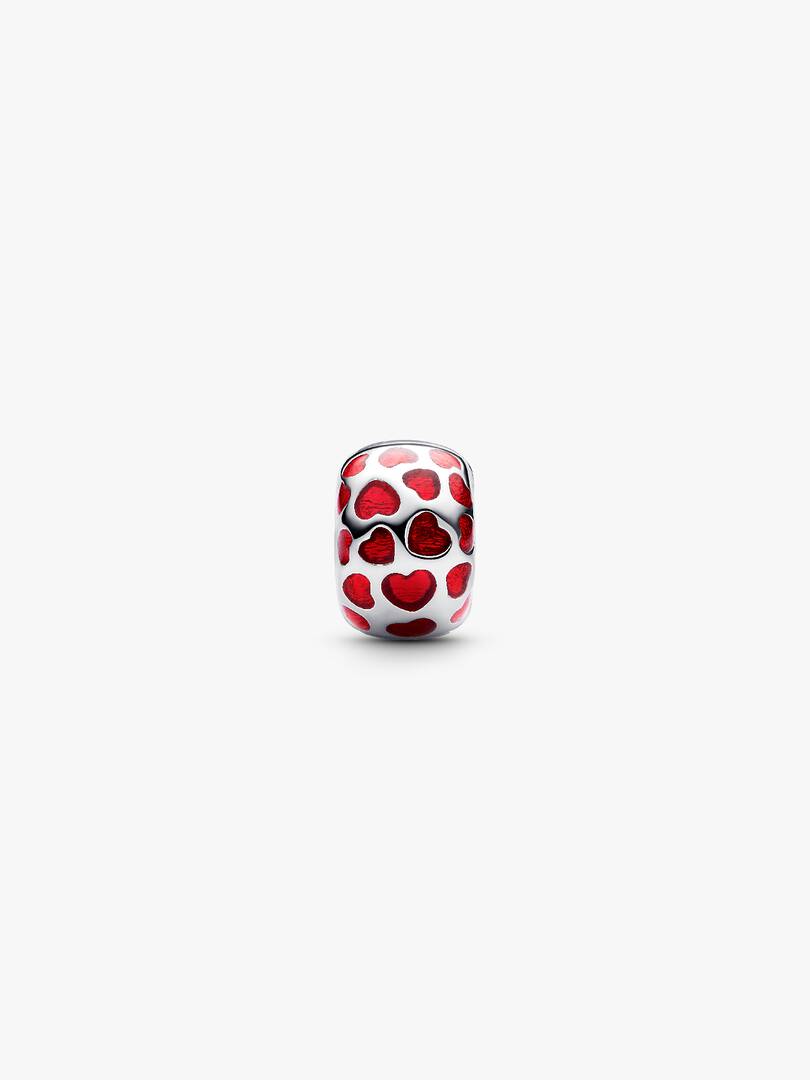 Hearts Round Clip Charm Sterling silver