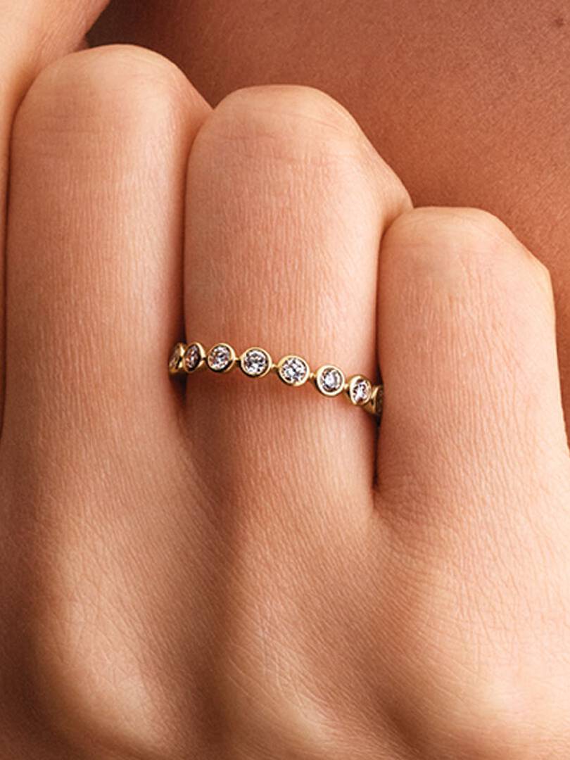 Pandora Era Bezel Lab-Grown Diamond Eternity Ring 0.70 ct TW, 14k gold