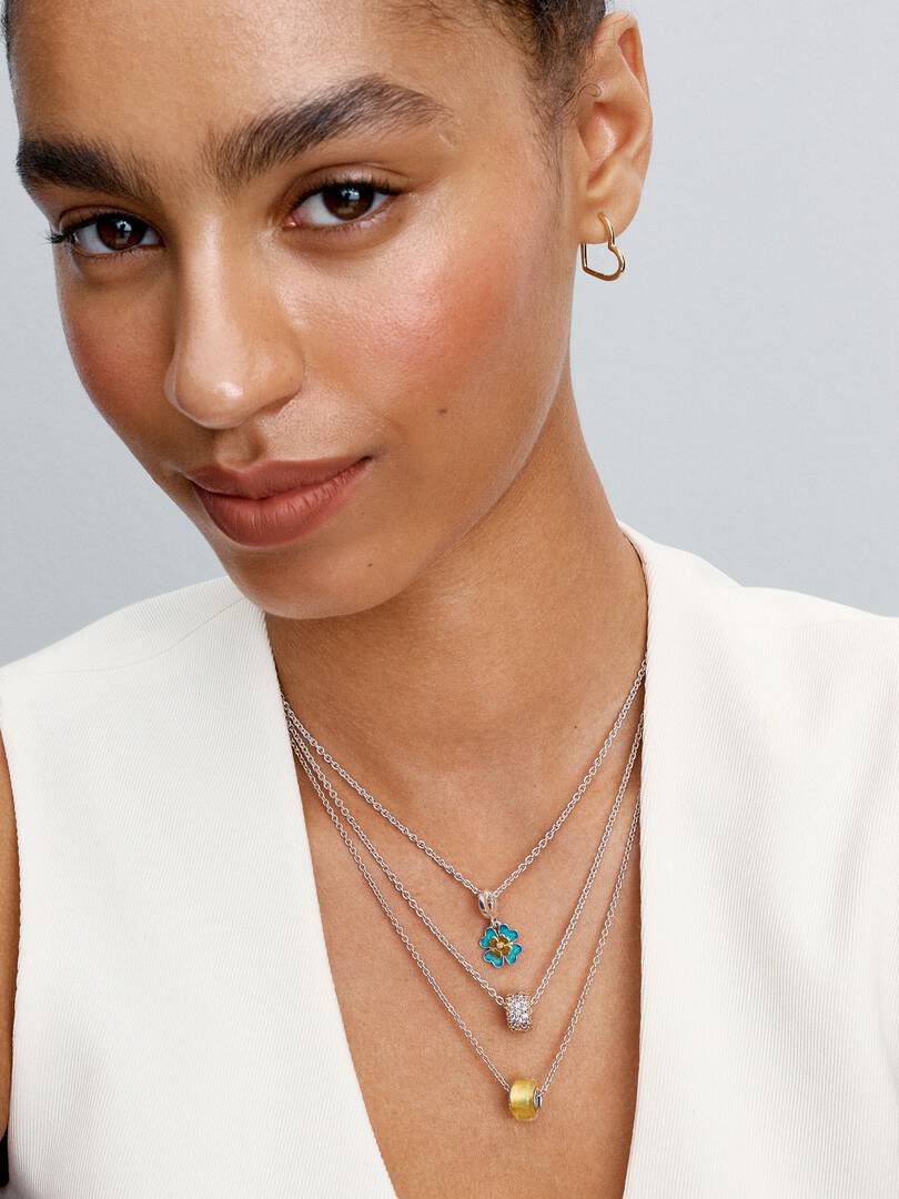 2025 Four Leaf Clover Lab-Grown Diamond Dangle Charm 0.009 ct TW, Sterling silver, 14k gold plating