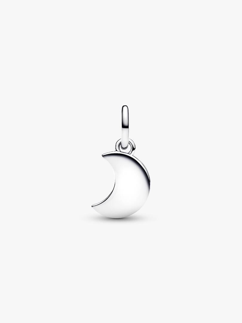 Crescent Moon Double Dangle Charm Sterling silver