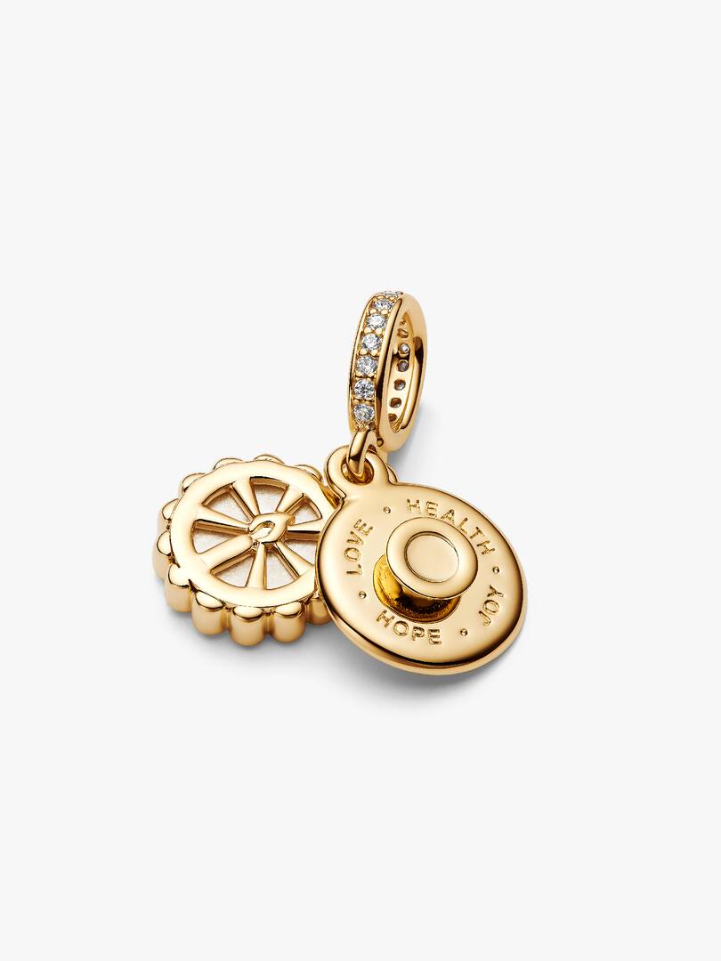 Happy Birthday Cake Dangle Charm 14k gold plating