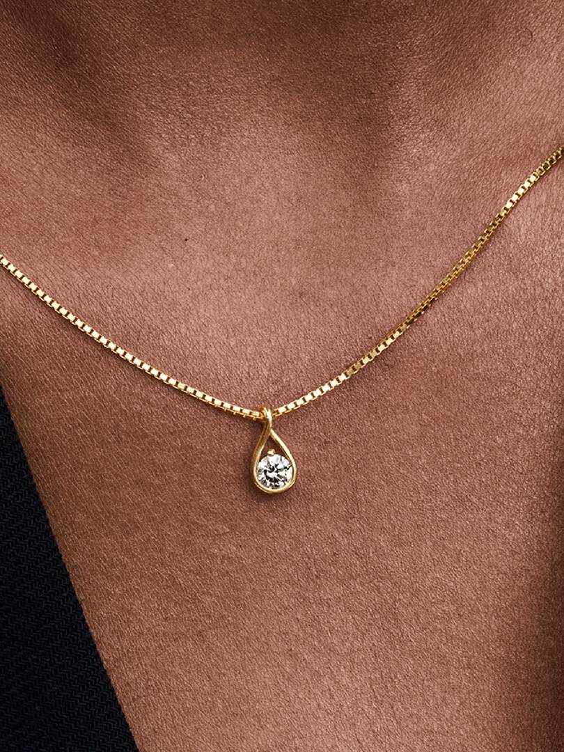 Pandora Infinite 14k Gold Lab-grown Diamond Pendant Necklace 0.25 ct TW, 14k gold