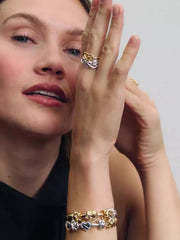 Pandora Moments Sparkling Infinity Heart Clasp Snake Chain Bracelet Sterling silver