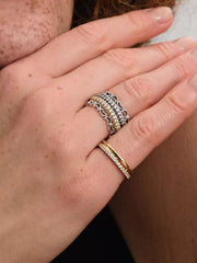 Crescent Moon Ring Sterling silver