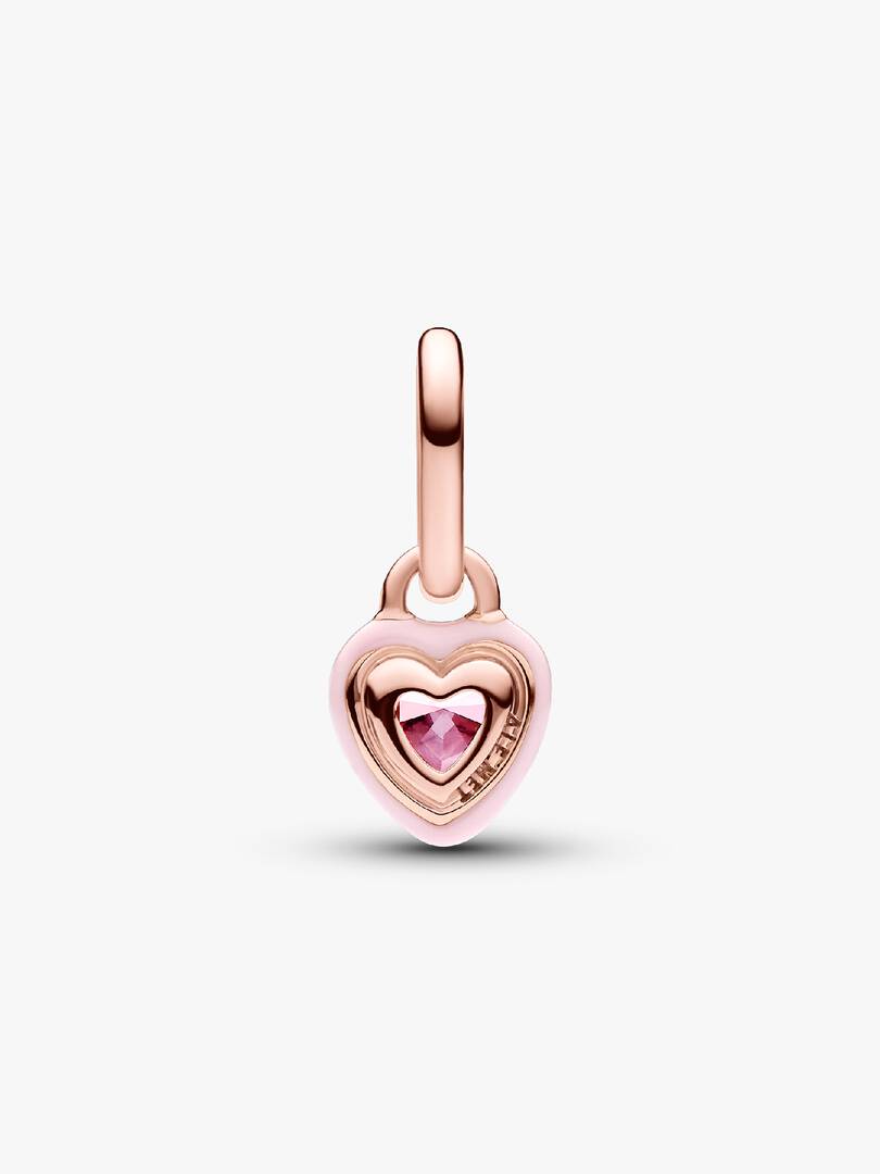 Pandora ME Pink Chakra Heart Mini Dangle Charm 14k rose gold plating