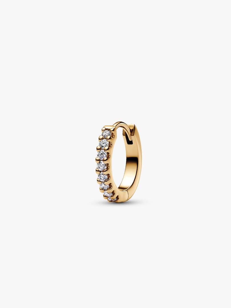 Pandora Era Lab-grown Diamond Hoop Earrings 14K Gold 0.009 ct TW, 14k gold