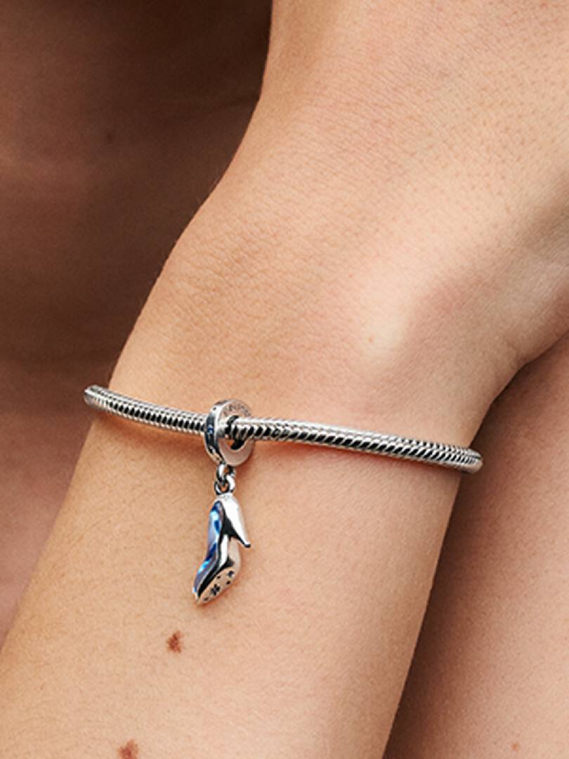 Disney Cinderella's Glass Slipper Dangle Charm Sterling silver