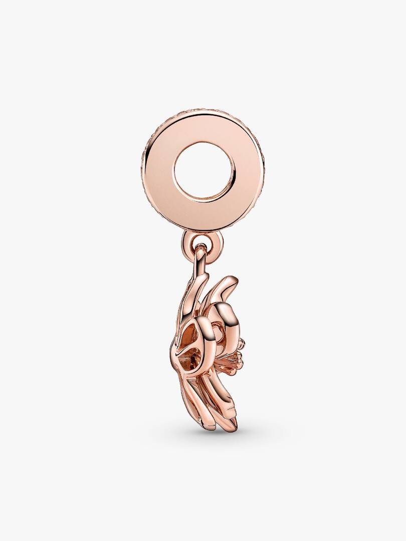 Cherry Blossom Dangle Charm 14k rose gold plating