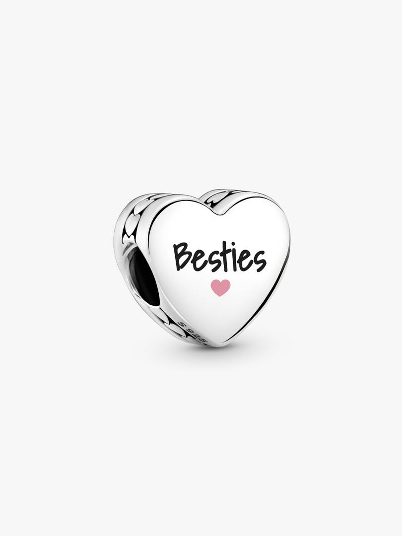 Besties Heart Charm Sterling silver