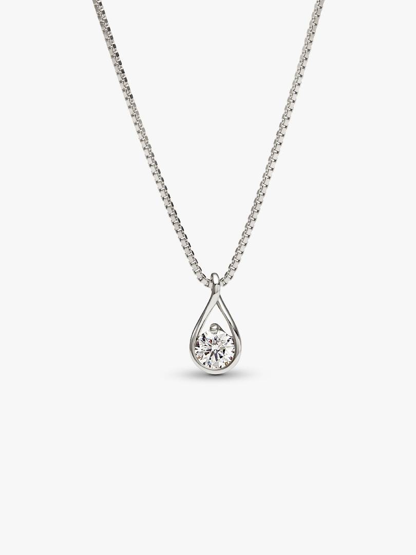Pandora Infinite 14k White Gold Lab-grown Diamond Pendant Necklace 0.50 ct TW, 14k white gold