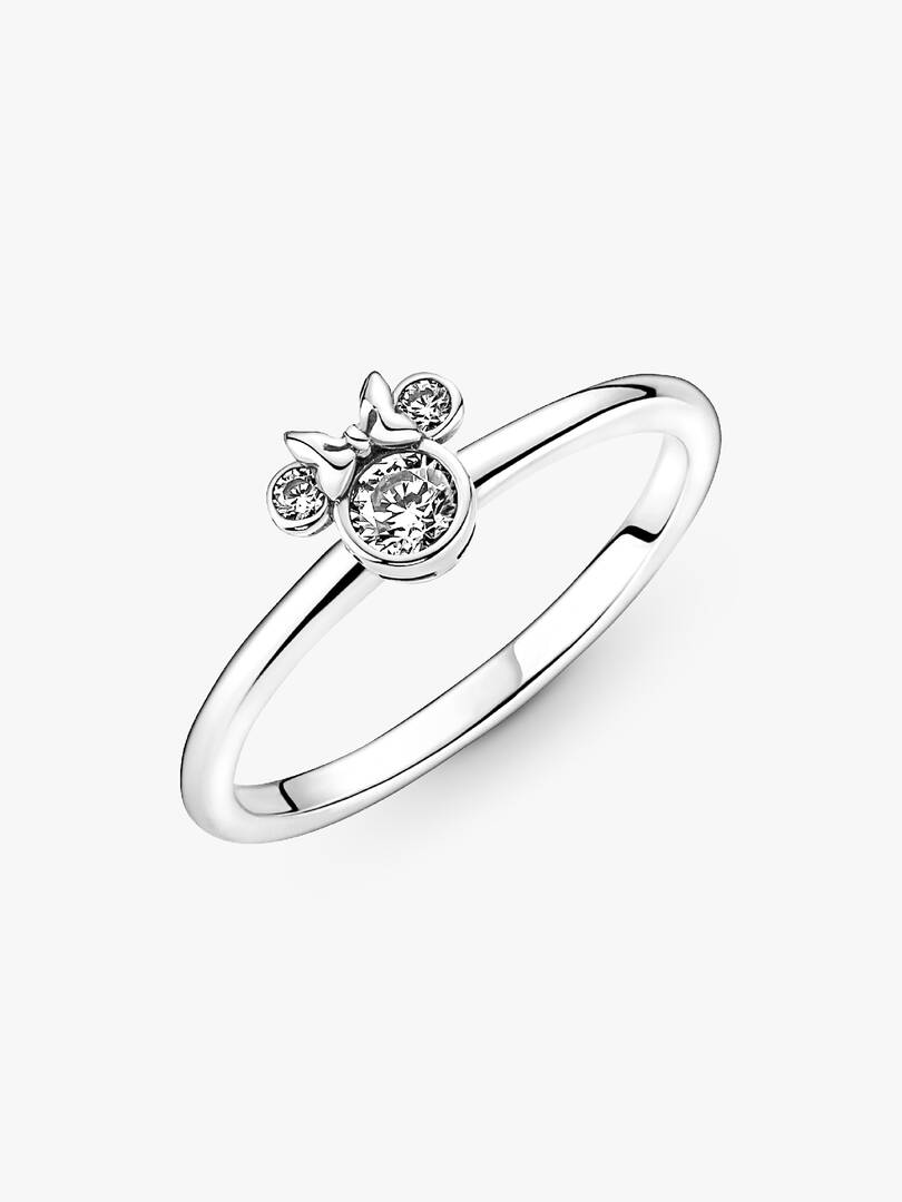 Disney Minnie Mouse Sparkling Head Ring Sterling silver