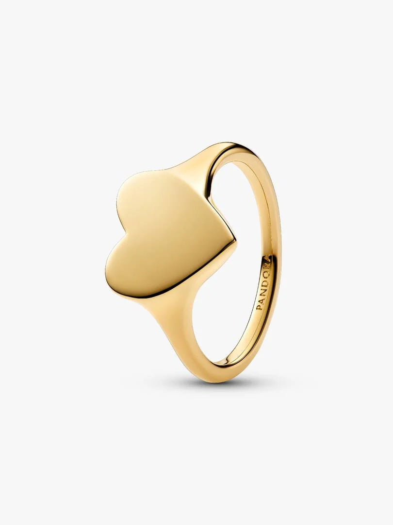 Engravable Heart Ring 14k gold plating
