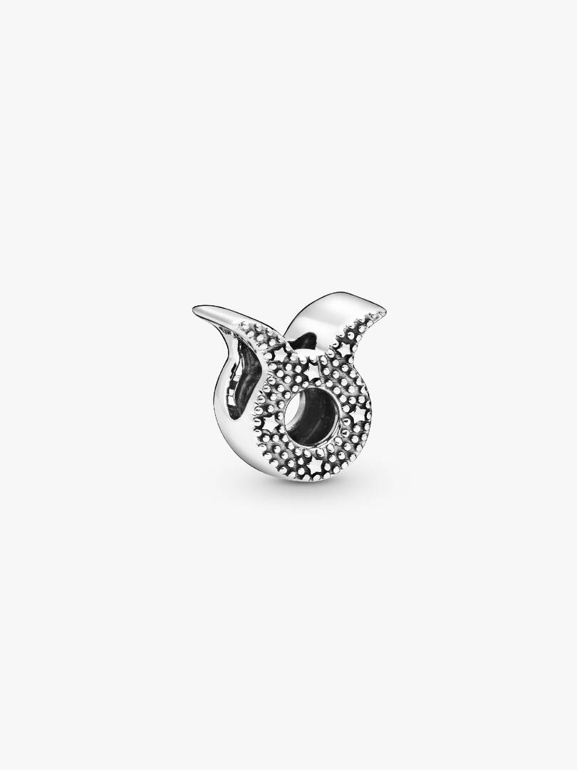 Sparkling Taurus Zodiac Charm Sterling silver