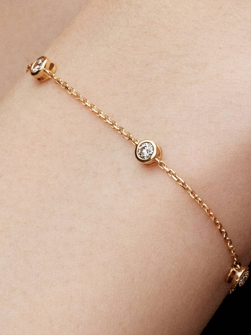 FINAL SALE - Pandora Era Bezel 14k Gold Lab-grown Diamond Station Chain Bracelet 0.40 ct TW, 14k gold