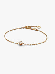 Pandora Era Bezel 14k Gold Lab-grown Diamond Chain Bracelet 0.15 ct TW, 14k gold