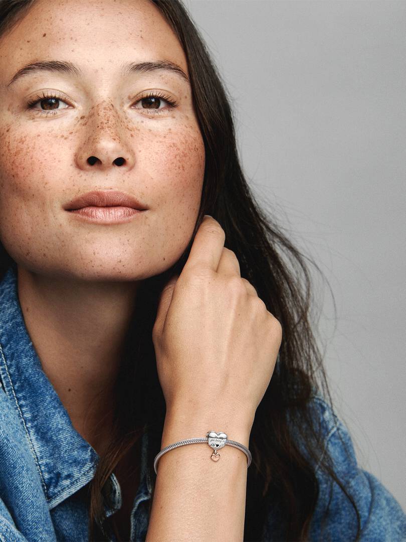 FINAL SALE - Love You Mom Heart Charm Sterling silver, 14k rose gold plating