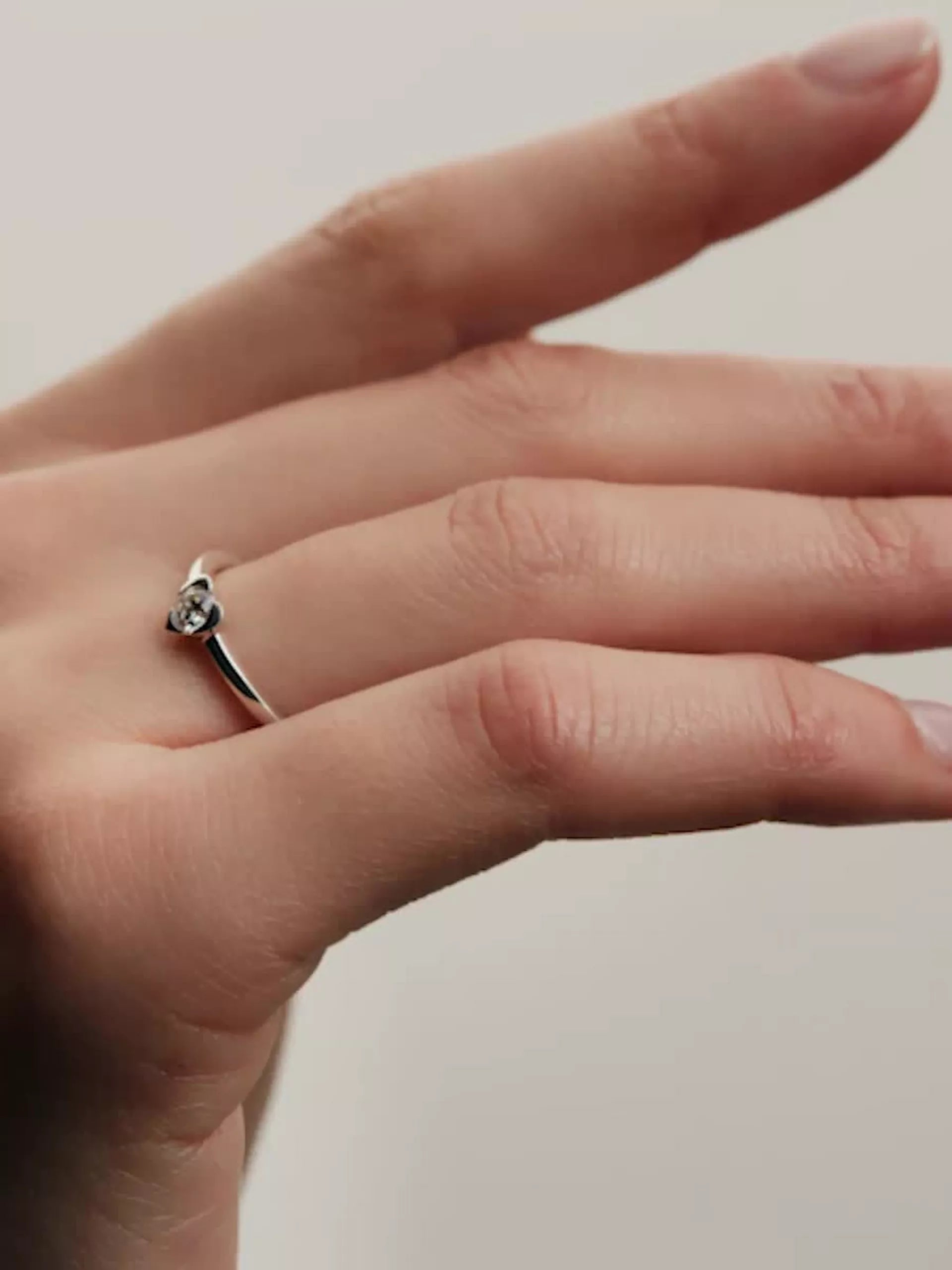 Pandora Talisman Sterling Silver Lab-grown Diamond Heart Ring 0.25 ct TW, Sterling silver