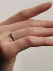 Pandora Talisman Sterling Silver Lab-grown Diamond Heart Ring 0.25 ct TW, Sterling silver