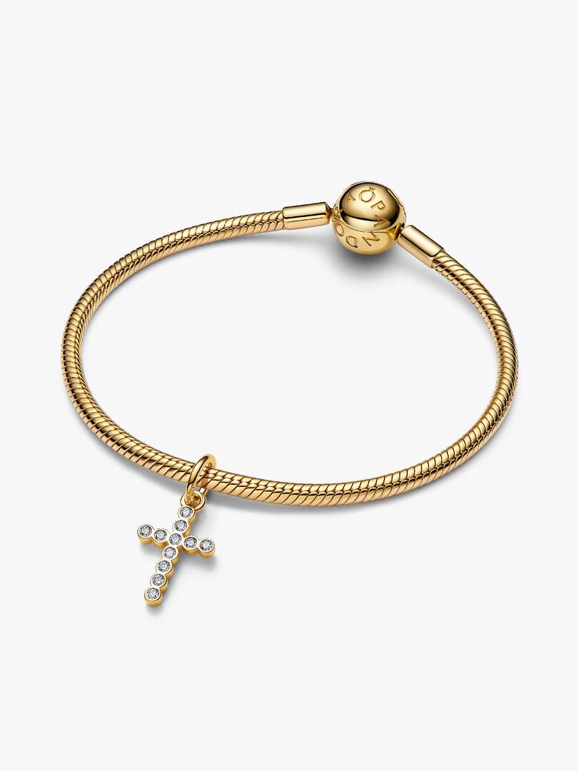Cross Dangle Charm 14k gold plating