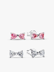 Sparkling Bow Stud Earring Set 2 Quantity