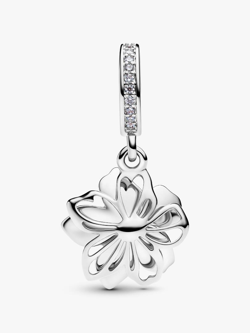 Blue Blossom Dangle Charm Sterling silver