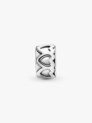 Band of Hearts Clip Charm Sterling silver