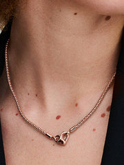 Pandora Moments Studded Chain Necklace 14k rose gold plating