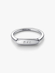 Engravable Bar Ring Sterling silver