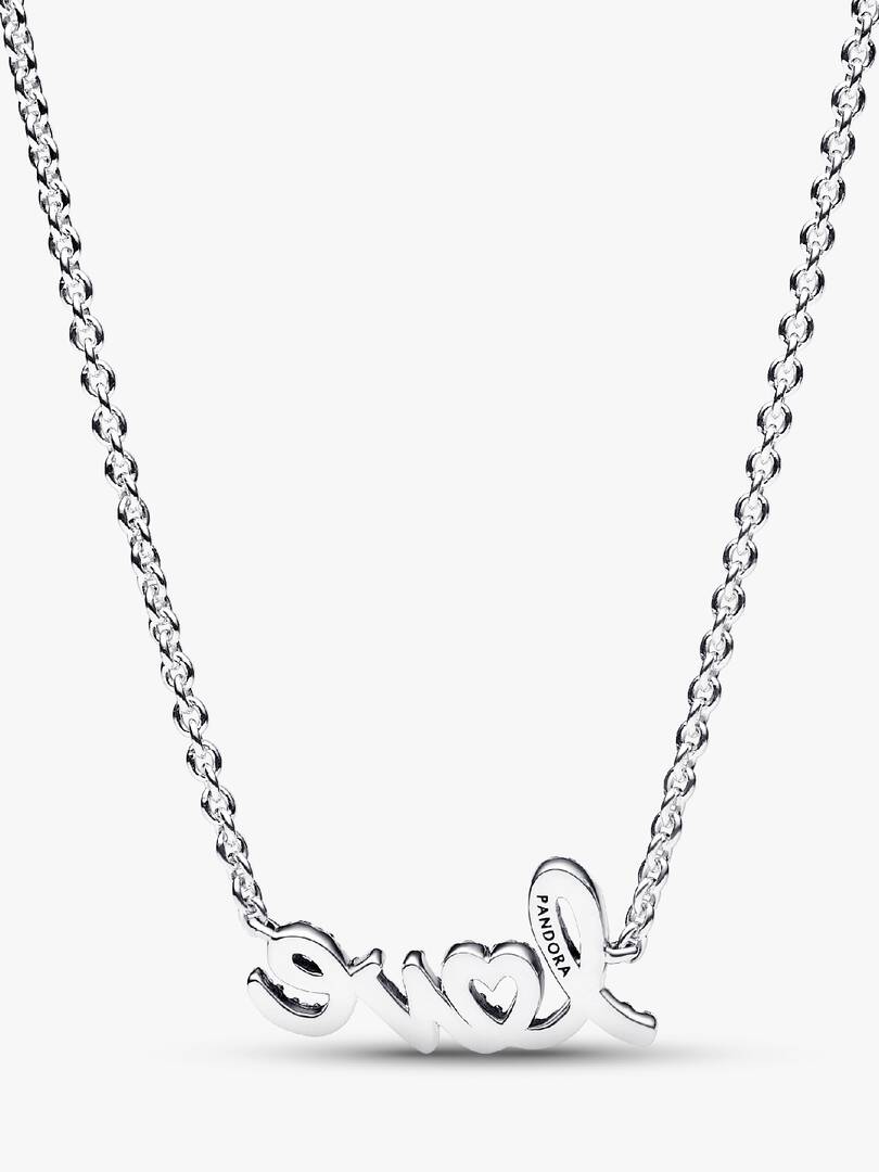 Sparkling Handwritten Love Collier Necklace Sterling silver