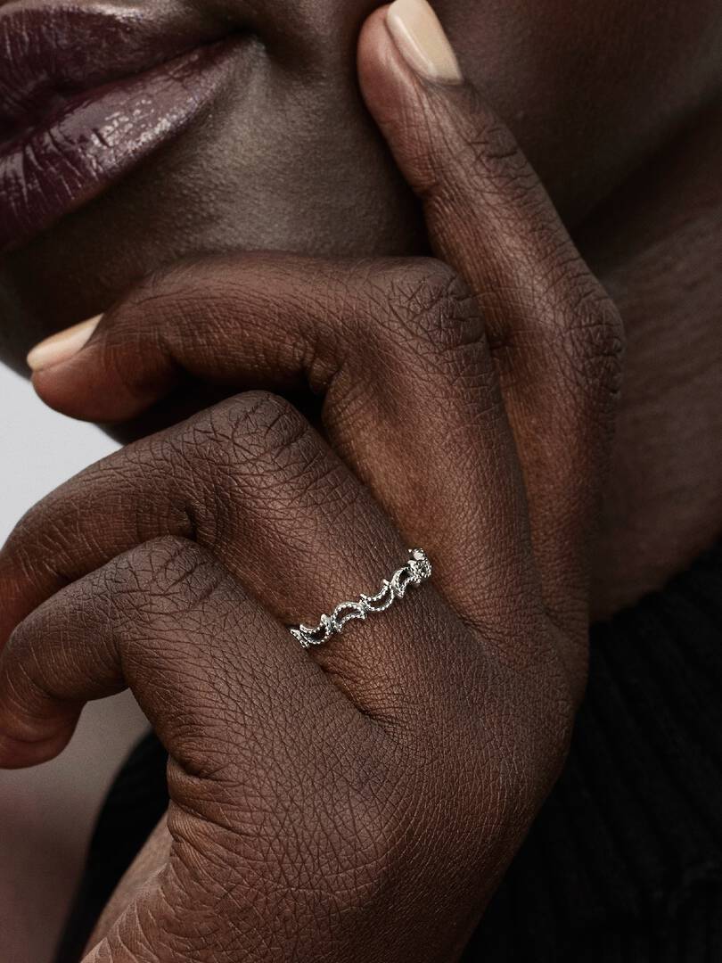 Crescent Moon Ring Sterling silver