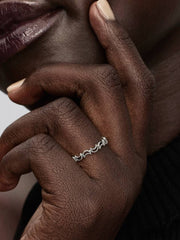 Crescent Moon Ring Sterling silver