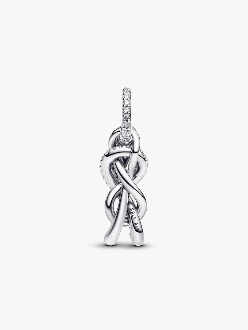 Pavé Infinity Knot Dangle Charm Sterling silver