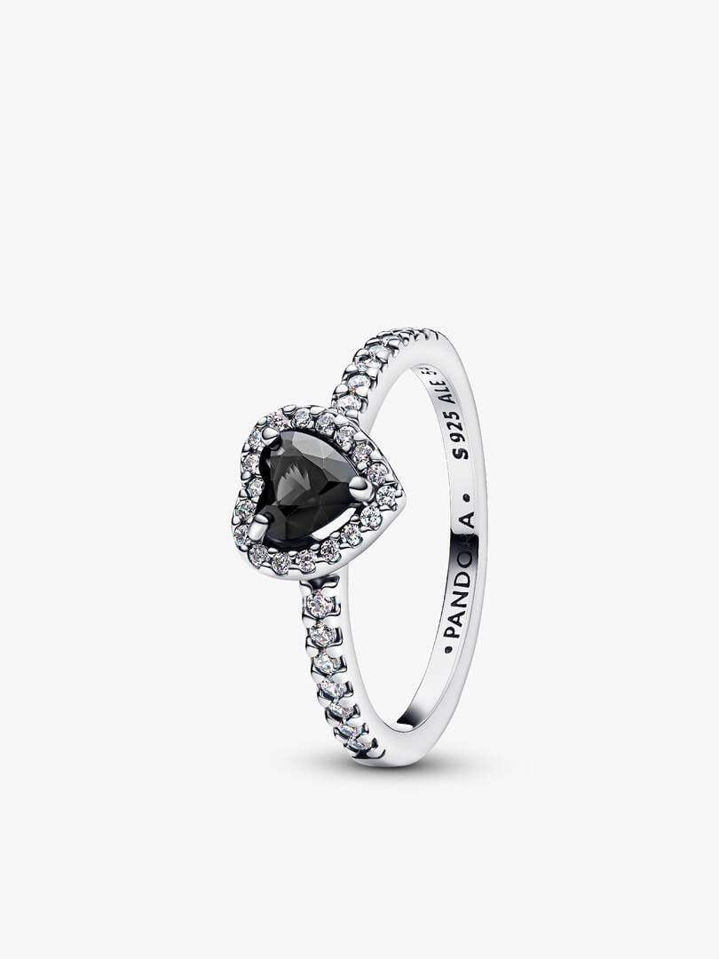 Black Hearts Ring Set 2 Quantity
