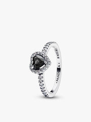 Black Hearts Ring Set 2 Quantity