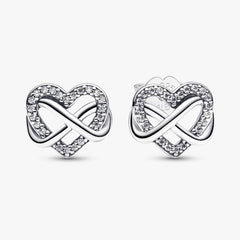 Sparkling Infinity Heart Necklace Set 2 Quantity
