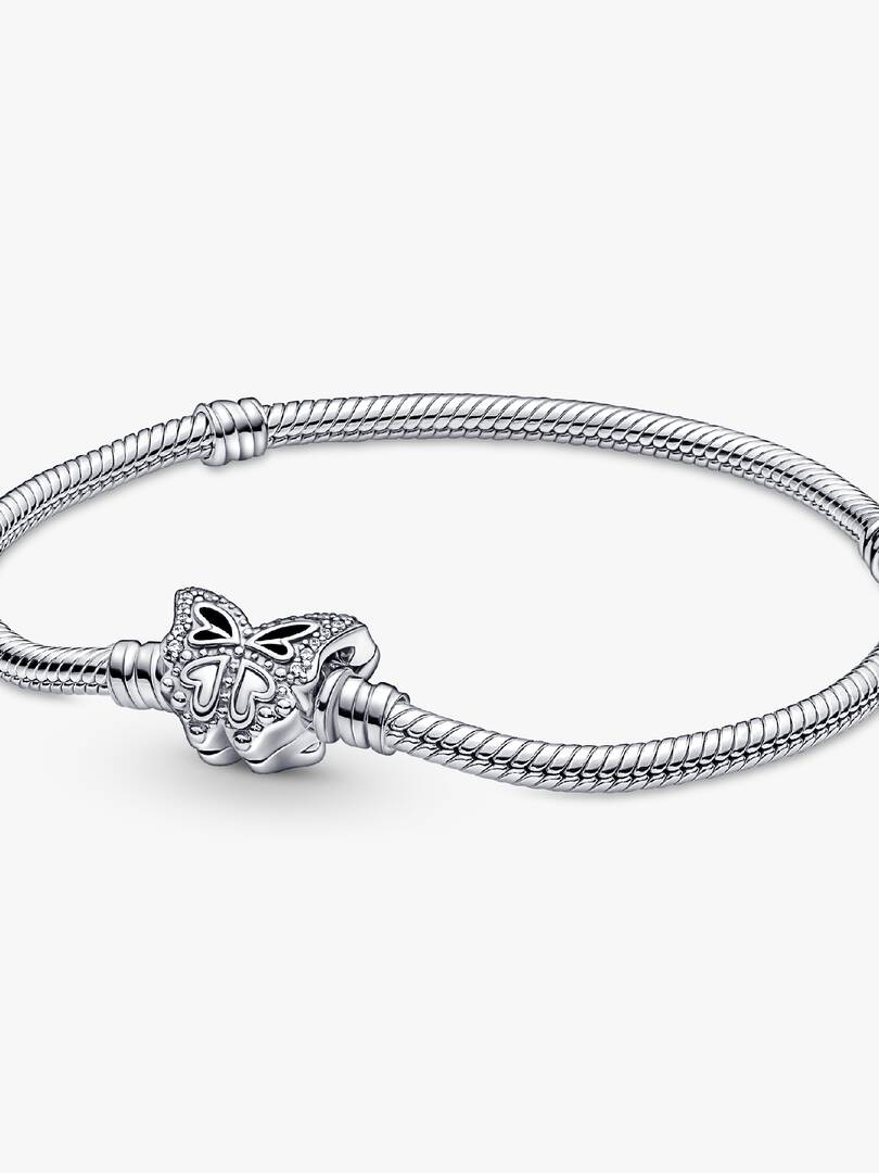 Pandora Moments Butterfly Clasp Snake Chain Bracelet Sterling silver