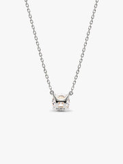Pandora Era 14k White Gold Lab-grown Diamond Pendant Necklace 1.00 ct TW, 14k white gold