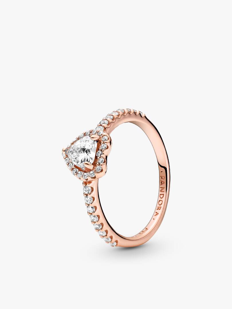 Heart of Rose Princess Wishbone Stacking Ring Set 2 Quantity