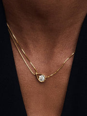 FINAL SALE - Pandora Infinite 14k Gold Lab-grown Diamond Double Chain Collier Necklace 0.75 ct TW, 14k gold
