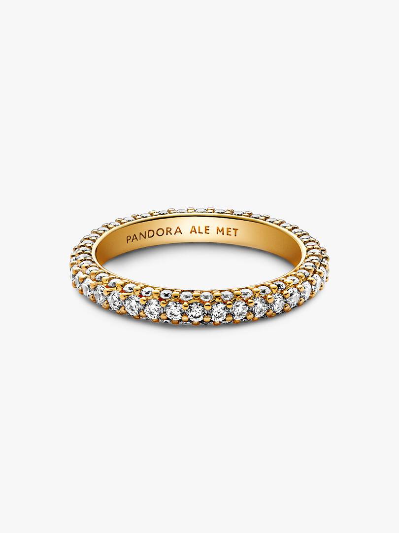 Pandora Timeless Pavé Single-row Ring 14k gold plating