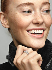 Princess Tiara Crown Ring Sterling silver