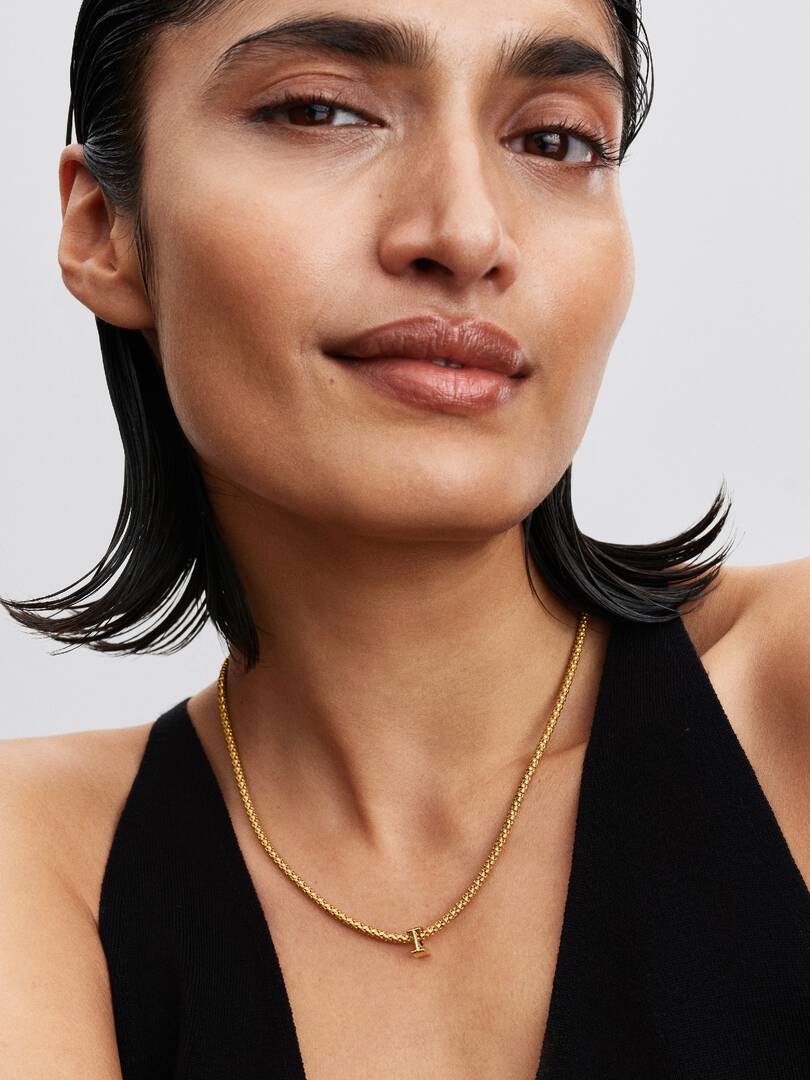 Letter I Alphabet Charm 14k gold plating