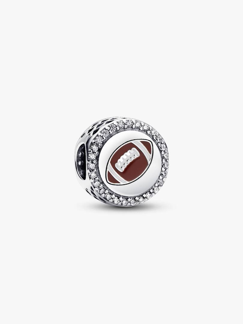 Engravable Football Charm Sterling silver