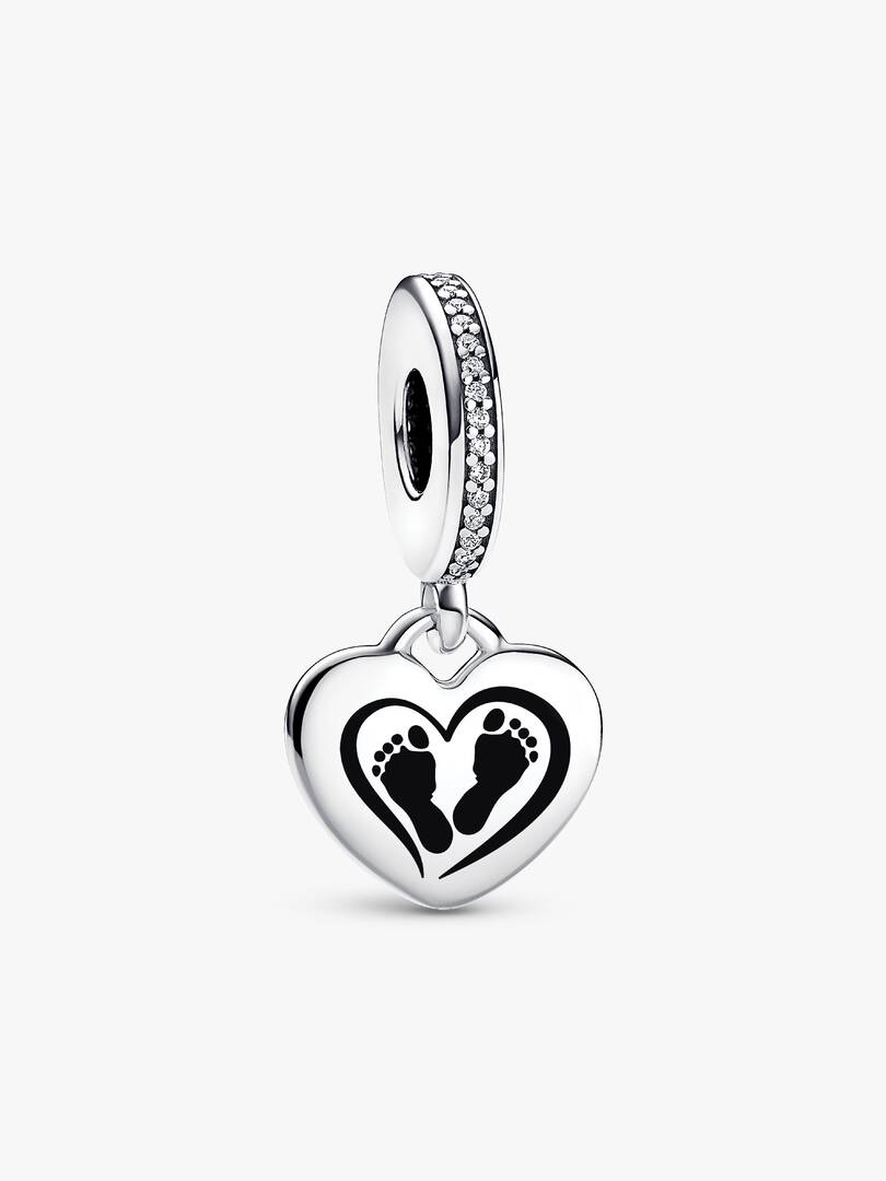Footprint Dangle Charm Sterling silver