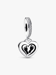 Footprint Dangle Charm Sterling silver